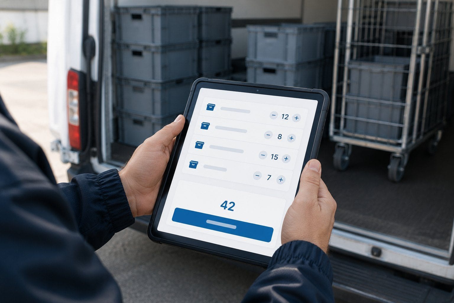Driver-App mit Rücknahme je Stopp
